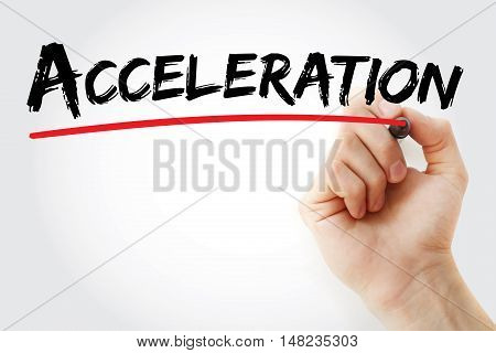 Hand Writing Acceleration With Marker