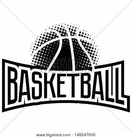 Streetball and basketball icon logo set with ball and basket in modern and vintage styles - stock vector