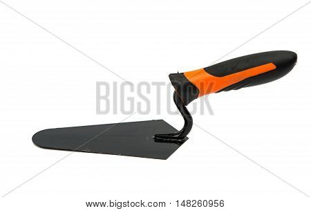 Trowel metal equipment isolated on white background