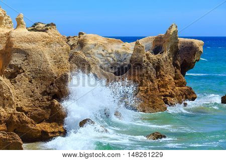 Atlantic Rocky Coast View (algarve, Portugal).