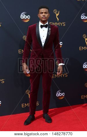 LOS ANGELES - SEP 18:  Trevor Jackson at the 2016 Primetime Emmy Awards - Arrivals at the Microsoft Theater on September 18, 2016 in Los Angeles, CA