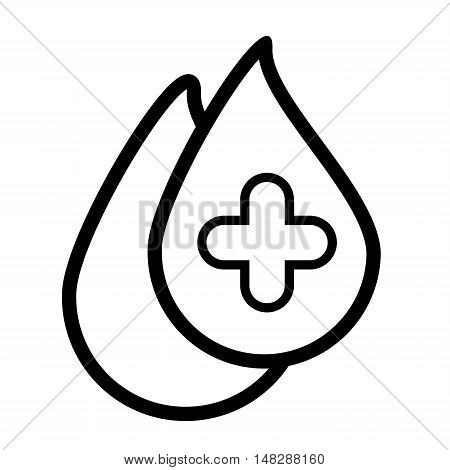 Cross Silhouette Drop Vector Symbol Icon Design.