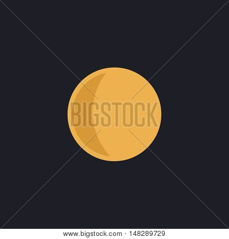 lunation Color vector icon on dark background