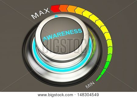 max level of awareness concept 3D rendering