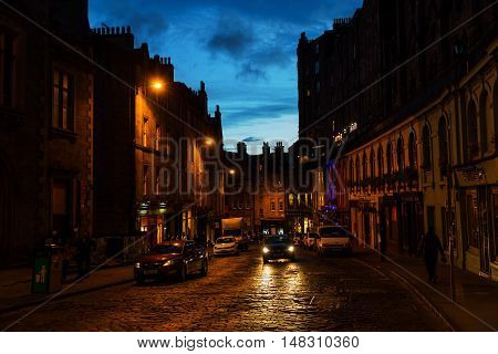 Victoria Street In The Old Town Of Edinburgh