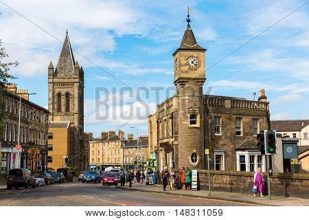 Street View Of Stockbridge In Edinburgh, Scotland
