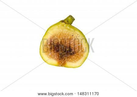 Rotten fig isolated on a white background