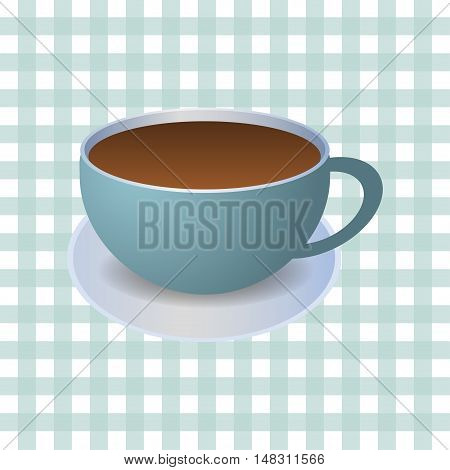 Cup of coffee isolated design flat. Vector illustration