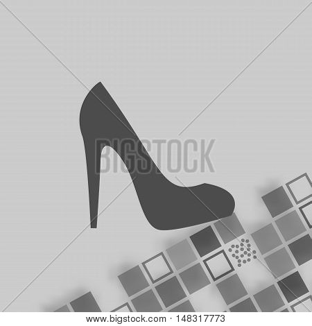 Elegant High Heel Shoe Vector Icon