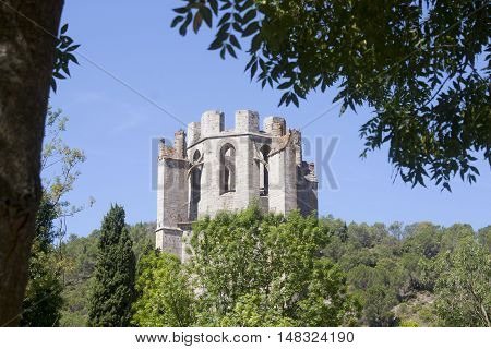 Saint Marie Abbey In Lagrasse In Summer In France