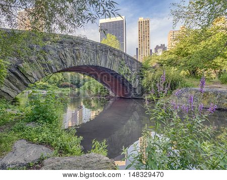 Gapstow Bridge is one of the icons of Central Park Manhattan in New York City
