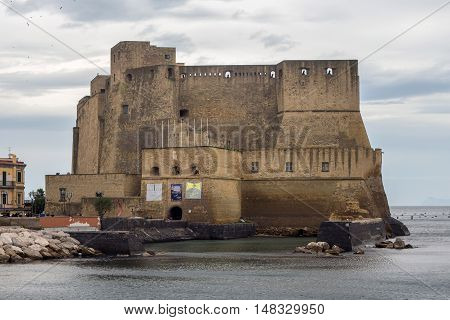 Castel dell'Ovo in historical center of Naples. Italy.