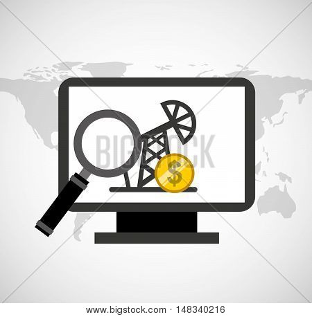 oil prices online industry vector illustration design