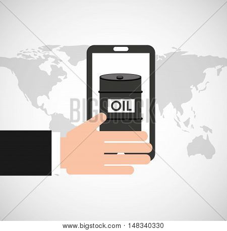 oil prices online industry vector illustration design