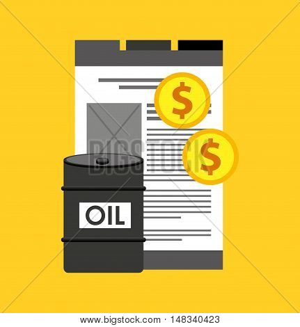 oil prices online industry vector illustration design