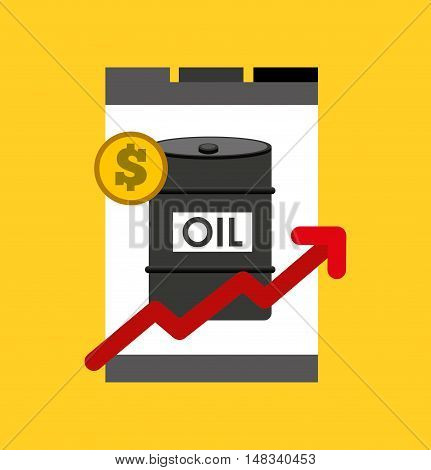 oil prices petroleum industry vector illustration design