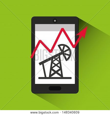oil prices online industry vector illustration design