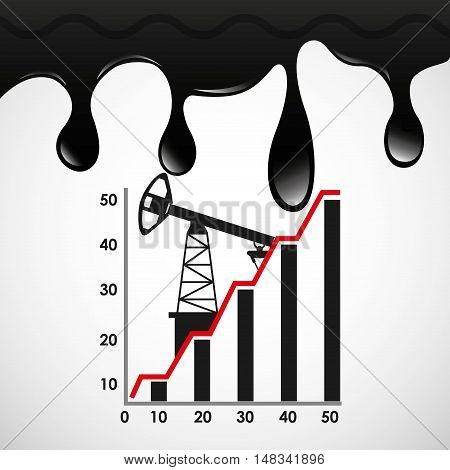 oil prices petroleum industry vector illustration design