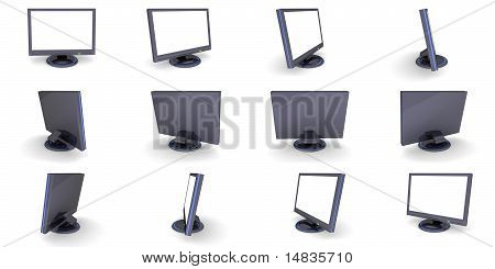 Nero Monitor a schermo piatto Lcd - 12 Views