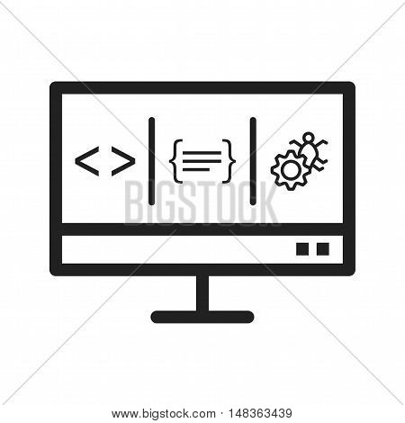 Dashboard, mainpage, desktop icon vector image. Can also be used for software development. Suitable for mobile apps, web apps and print media.