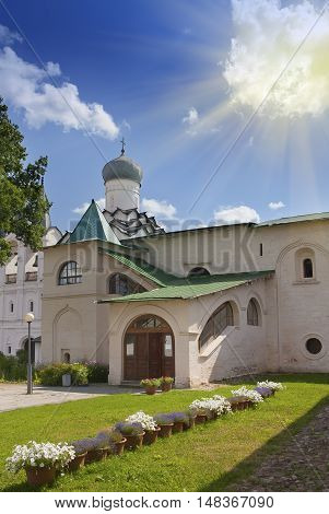 Tikhvin Assumption Monastery a Russian Orthodox (Tihvin Saint Petersburg region Russia)