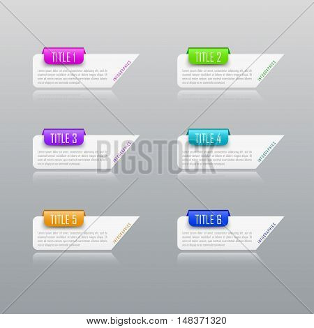 Infographic business concept with 6 options, parts, steps. Infographic design template and marketing icons