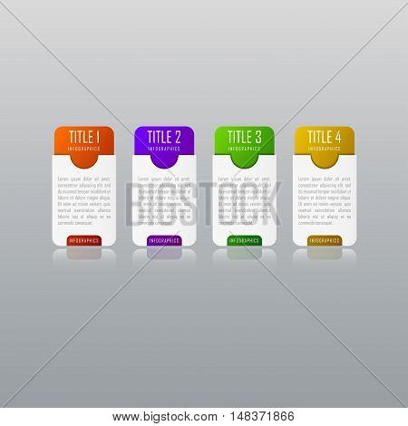 Infographic business concept with 4 options, parts, steps. Infographic design template and marketing icons