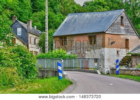 Saint Wandrille Rancon France - june 22 2016 : the small village