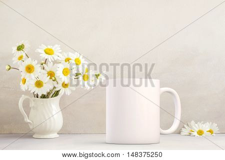 Mockup Styled Stock Product Image white mug that you can add your custom design or quote to.