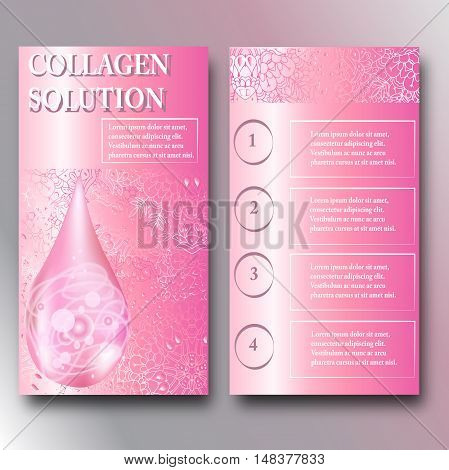Hiqh quality original template for beauty and Spa booklet. Collagen