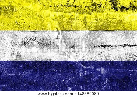 Flag Of Daule, Ecuador, Painted On Dirty Wall