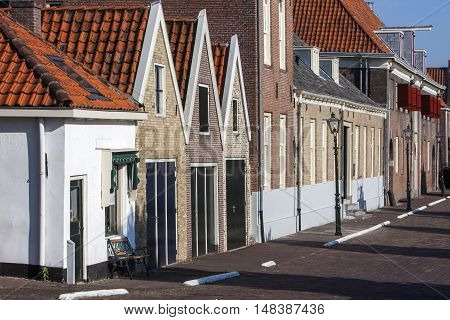 Old historical street in Brielle in the Netherlands