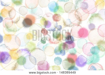 Abstract wate rcolor dropped on white background