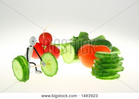 野菜の重量挙げ