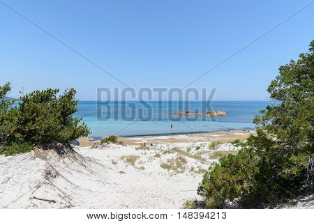 beautiful sea in orosei gulf in sardinia italy