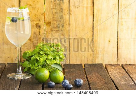 Drink Detoxification,blueberry and lemonade water.Fruit and health.Close up.001