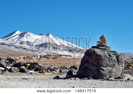 The Sairecabur volcanic group on the border between Bolivia and Chile South America