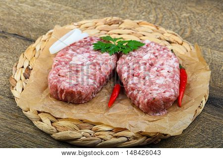 Raw Burget Cutlet
