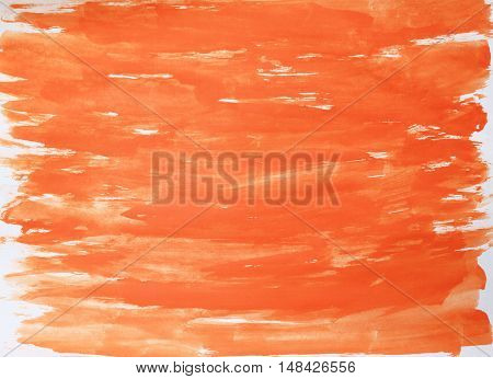 Abstract hand painted light bright pale red orange white watercolor pattern 