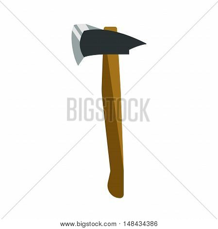 vector illustration of axe for chopping. an axe with a long handle for cutting branches and trees. fire equipment.