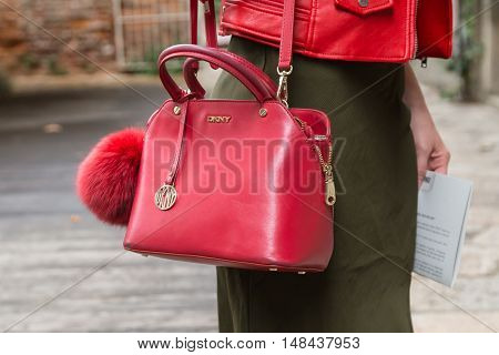 Detail Of Bag During Milan Fashion Week