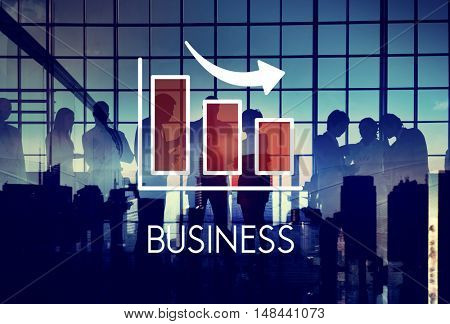 Recession Decrease Business Barchart Concept