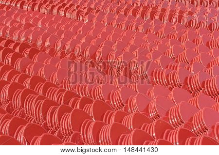 The Red tile element wall of roof.
