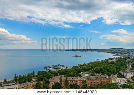 The Kerch Bay the view from the top of mount Mithridates