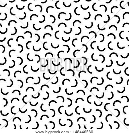 Seamless geometric vintage pattern in retro 80s style on the white background. Memphis style. Can be used in textiles fashion clothes paper print and website backdrop.