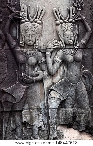 Bas-relief At Angkor Wat, Cambodia