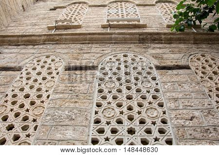 Classic Facade. Eastern architecture and window details