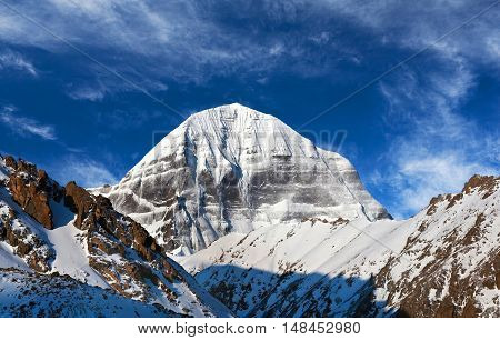 Sacred Mount Kailash (elevation 6638 M), Which Are Part Of The Transhimalaya In Tibet