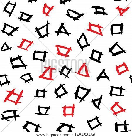 Vector abstract seamless pattern, stylish background in japanese style