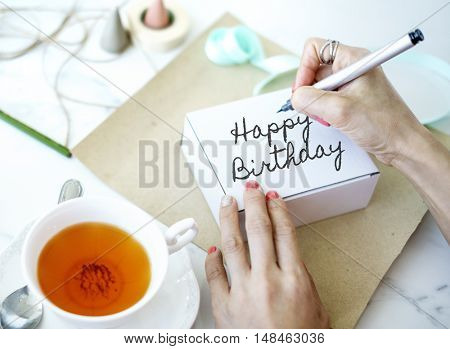 HBD Happy Birthday Celebration Congratulation Party Concept